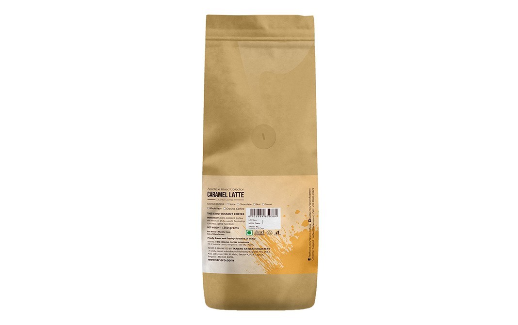 Tariero Artisan Roastery Caramel Latte Gourmet Coffee   Pack  250 grams